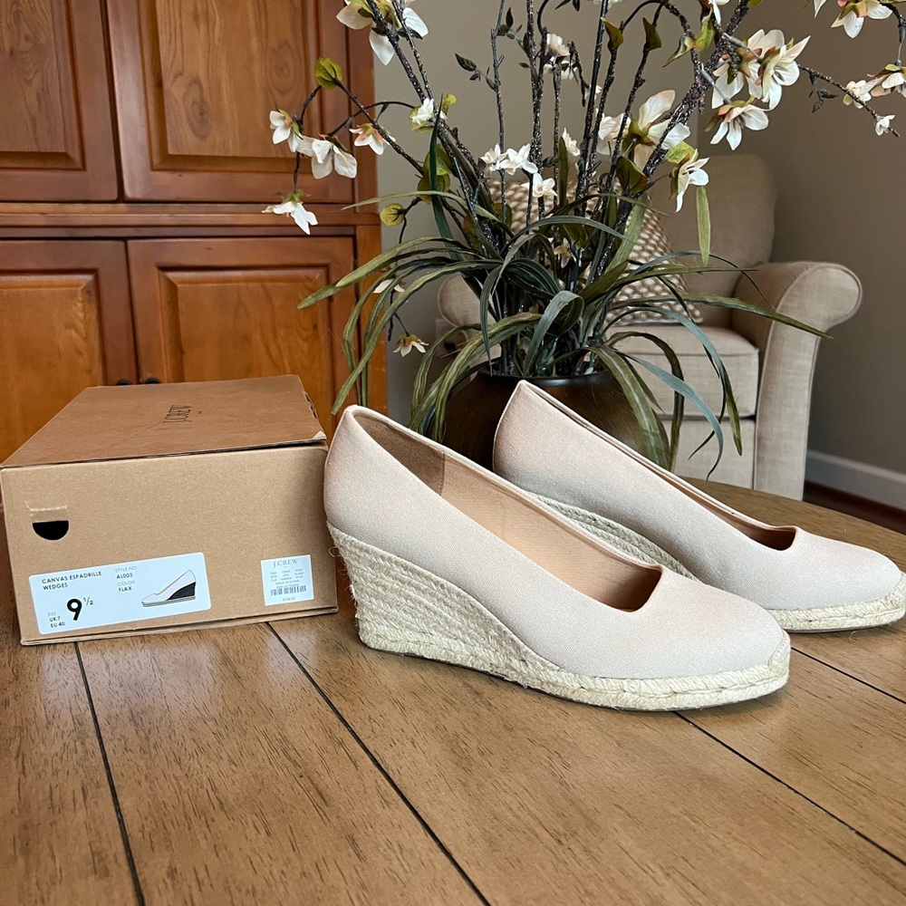 Chic Cream Wedge Espadrilles